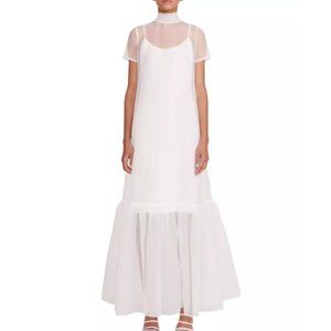 Staud Calluna High-Neck Organza Gown (Size M)